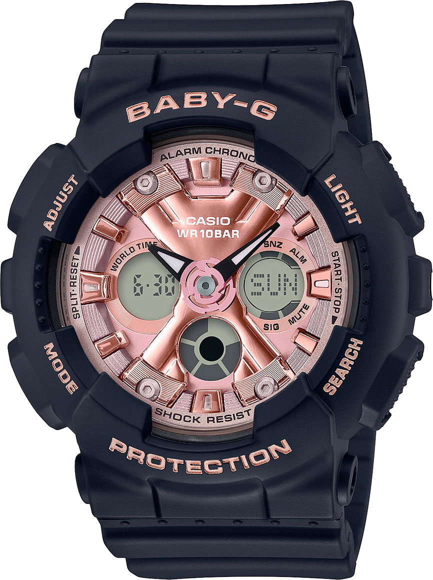 Японские наручные часы Casio Baby-G BA-130-1A4ER с хронографом