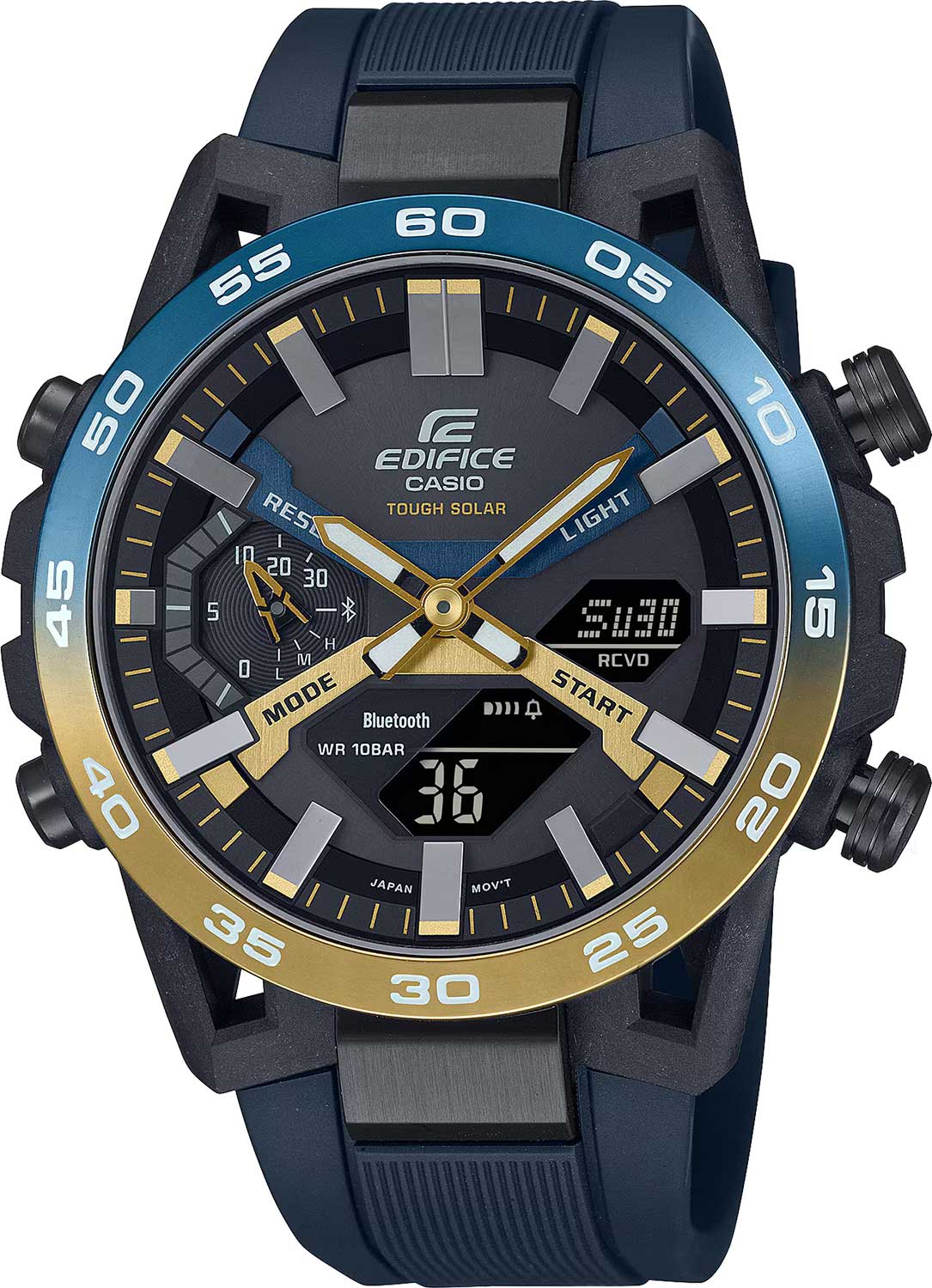 Японские наручные часы Casio Edifice ECB-2000NP-1A с хронографом