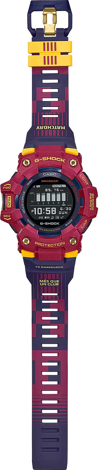 Японские спортивные наручные часы Casio G-SHOCK GBD-100BAR-4E с хронографом