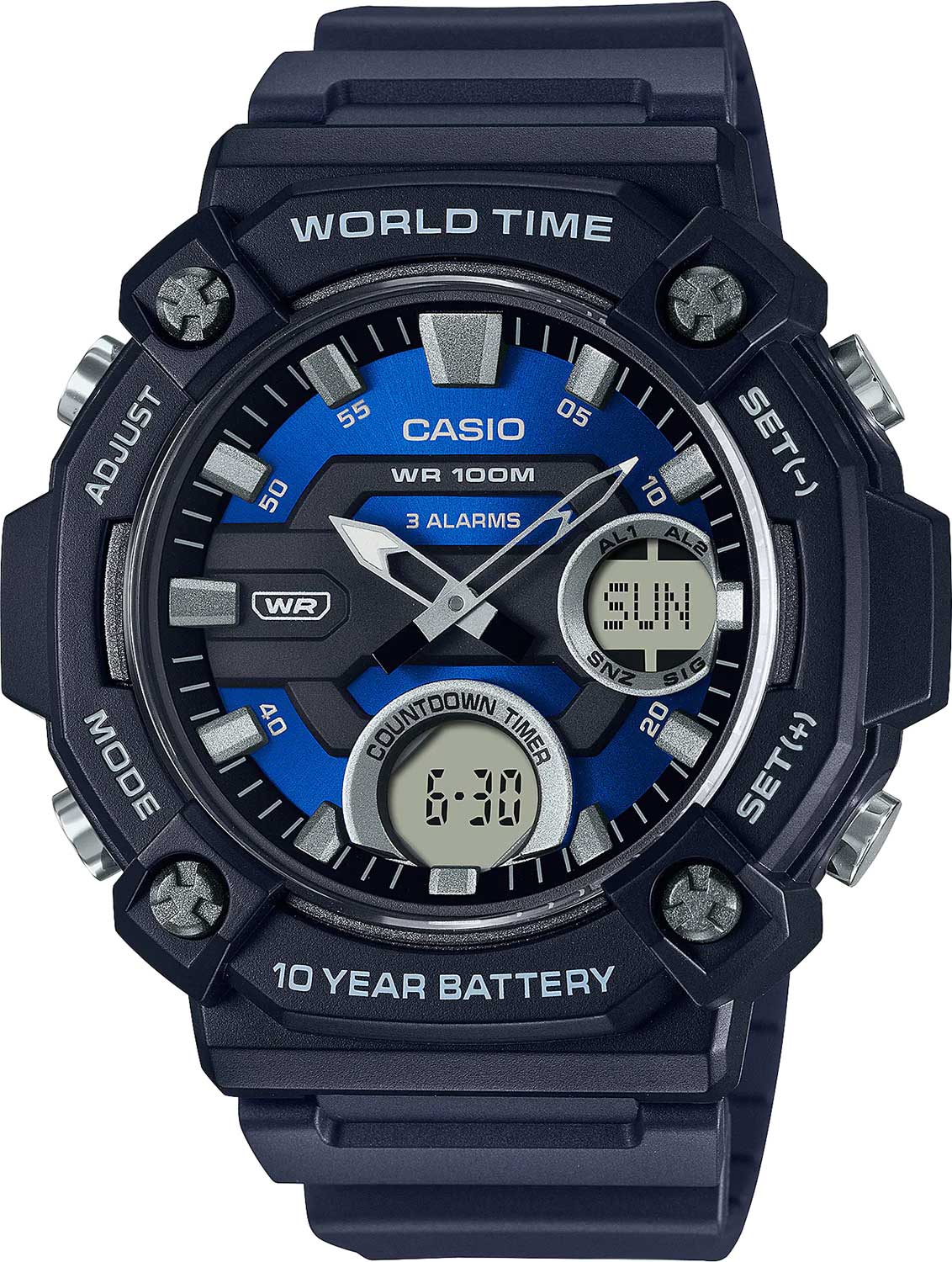 Японские наручные часы Casio Collection AEQ-120W-2A с хронографом