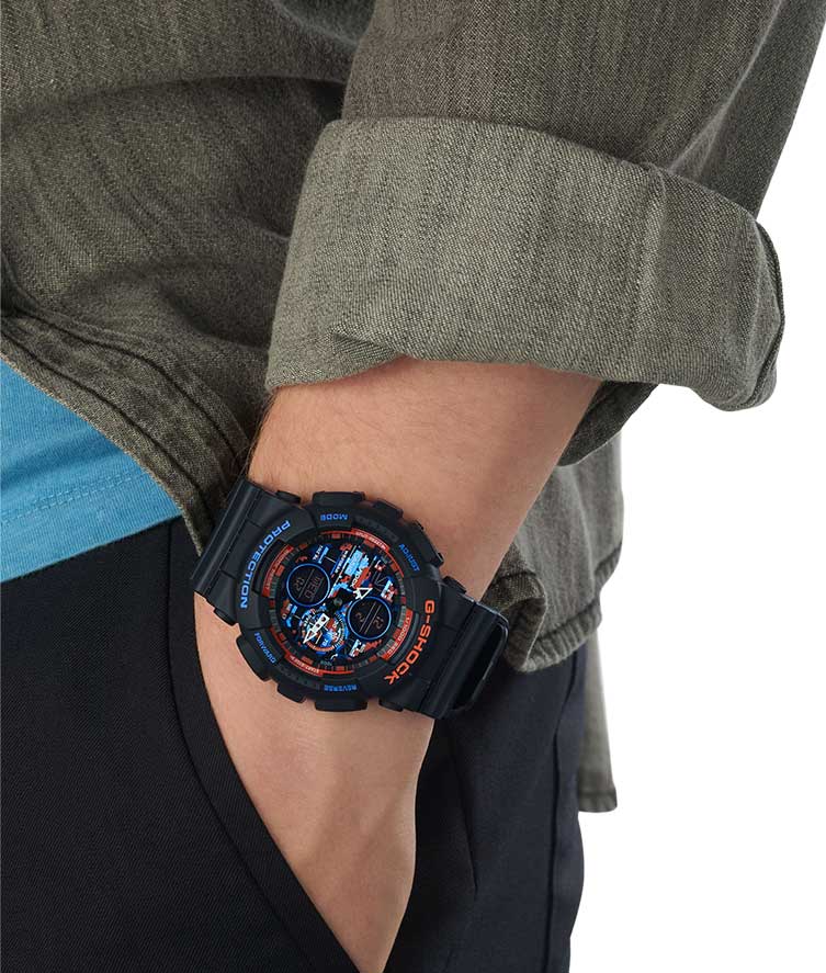 Японские наручные часы Casio G-SHOCK GA-140CT-1AER с хронографом