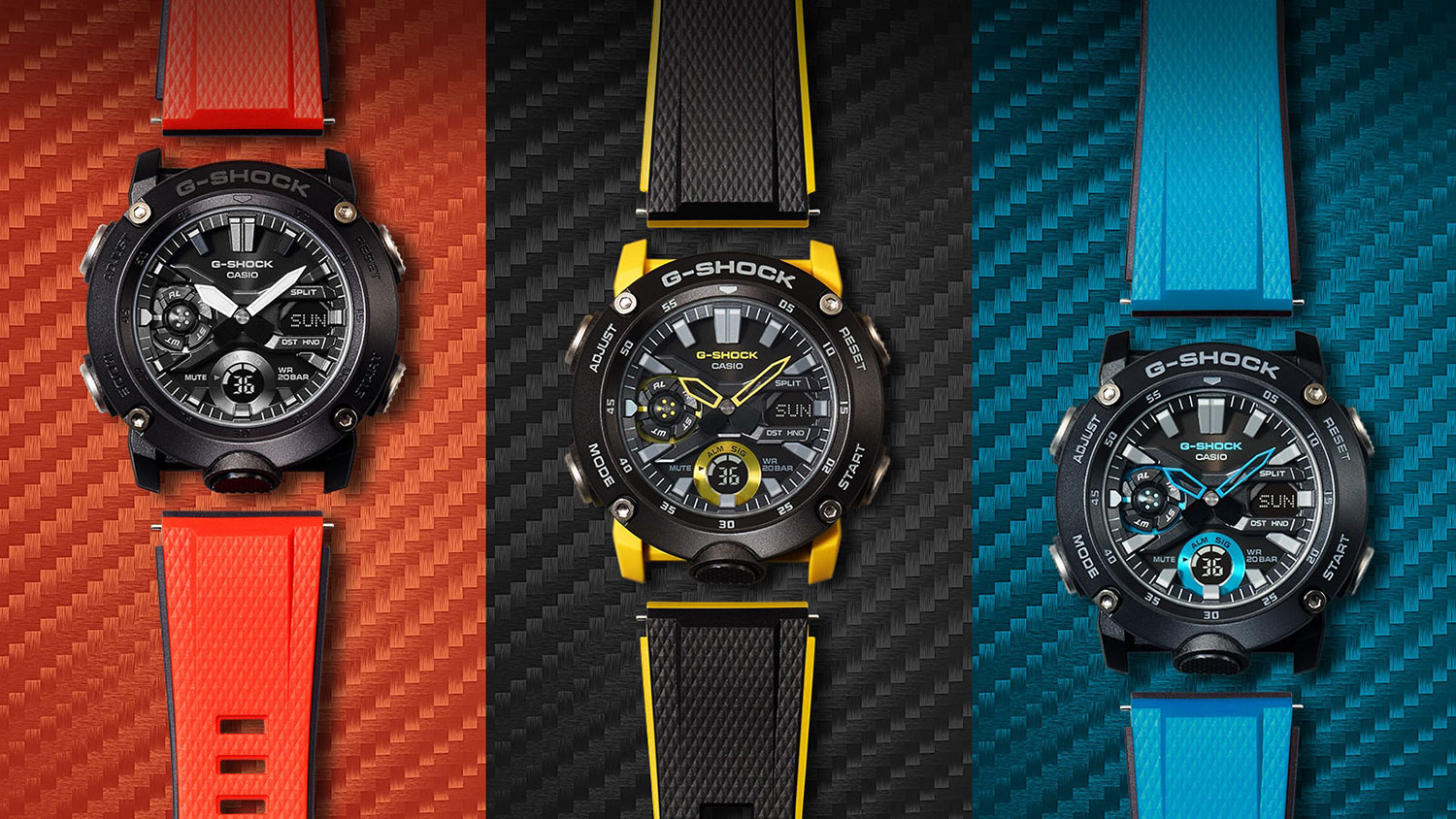 Японские наручные часы Casio G-SHOCK GA-2000-1A9ER с хронографом