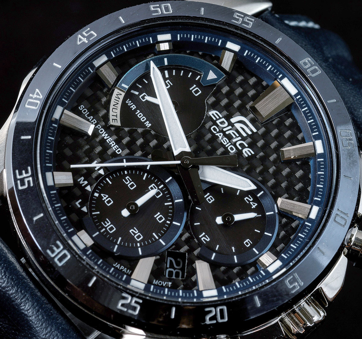 Японские наручные часы Casio Edifice EQS-930BL-2AVUDF с хронографом