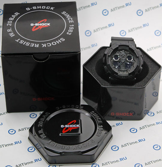 Японские наручные часы Casio G-SHOCK GA-100CF-1A с хронографом