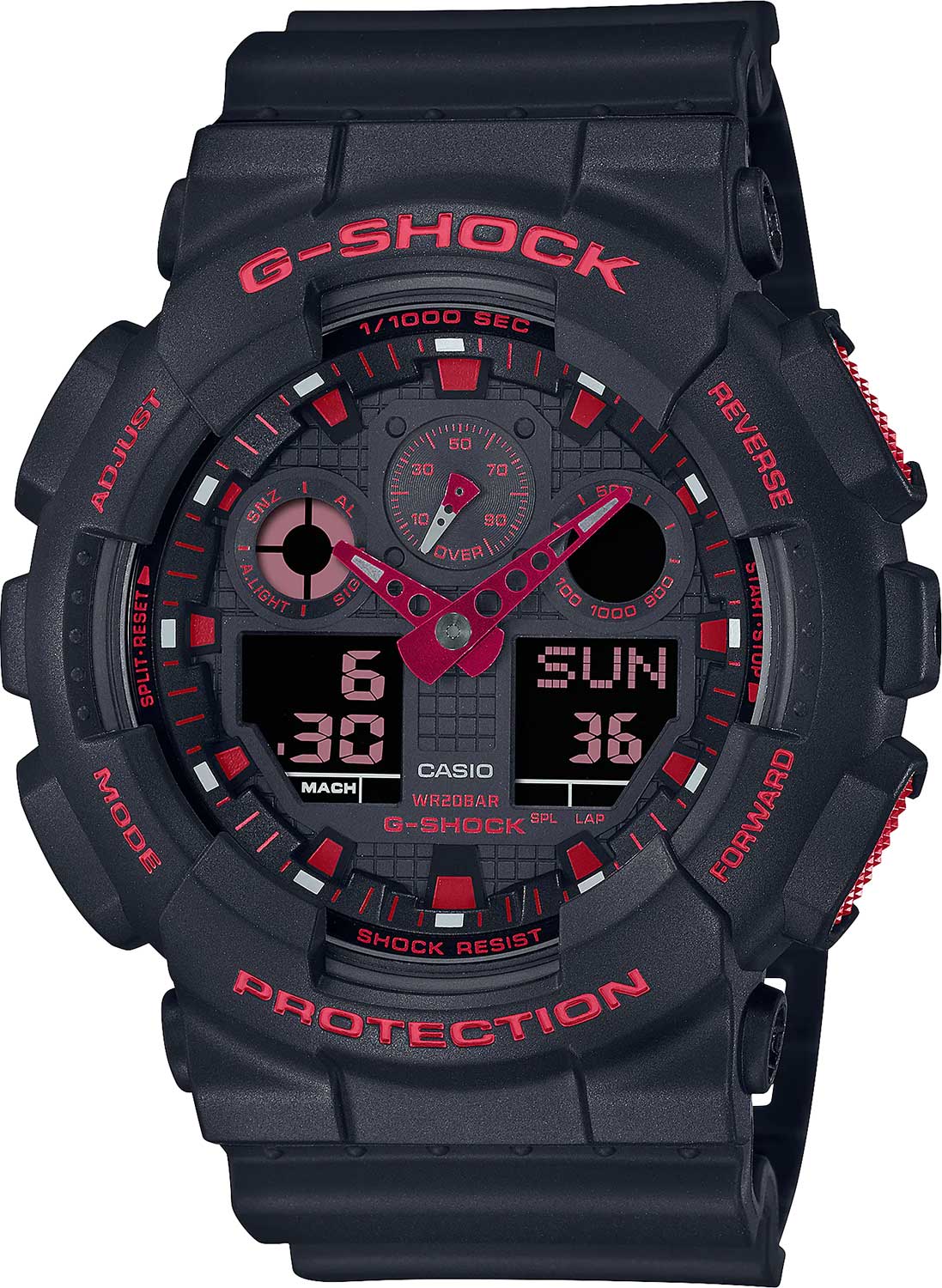 Японские наручные часы Casio G-SHOCK GA-100BNR-1A с хронографом