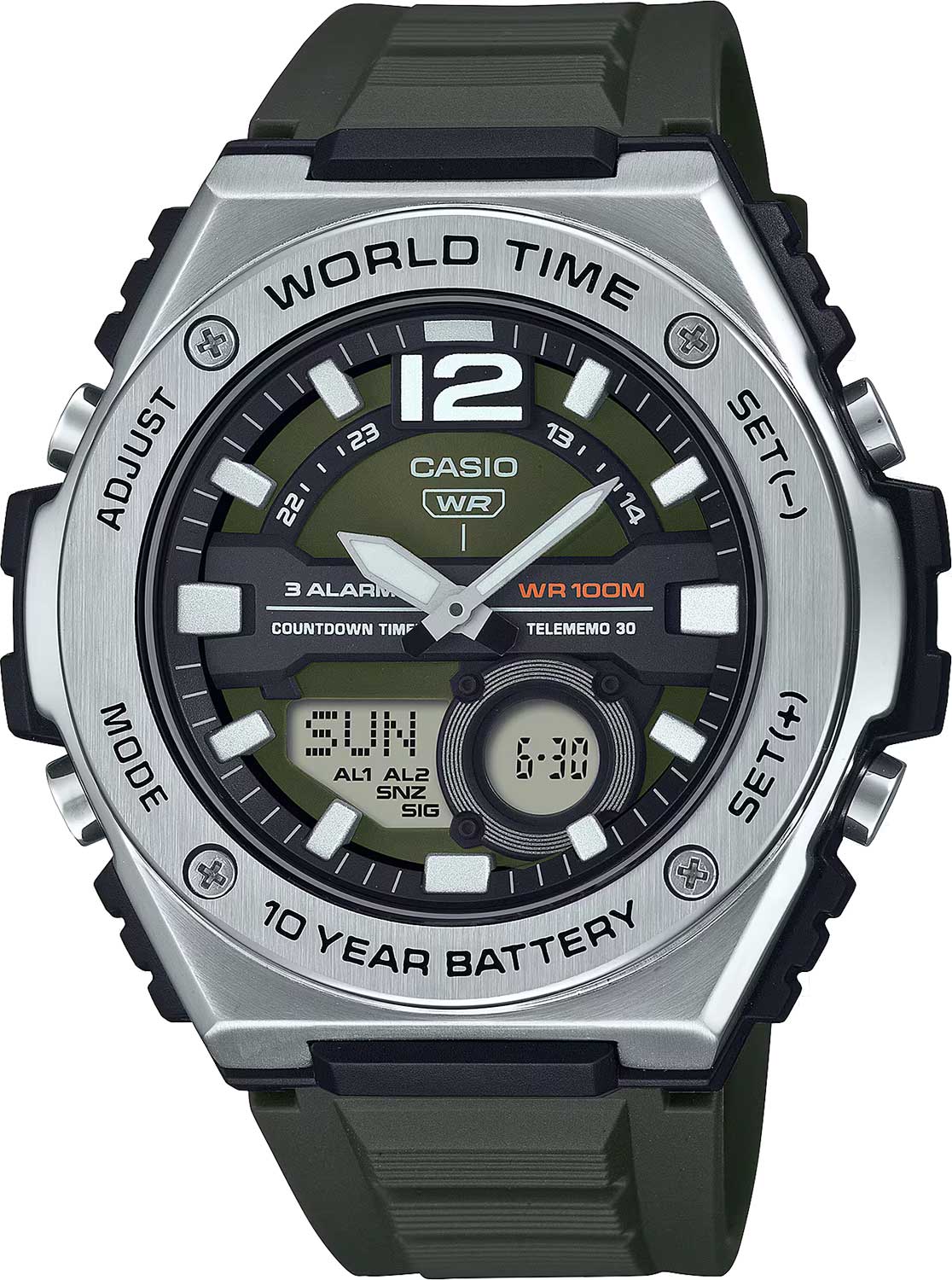 Японские наручные часы Casio Collection MWQ-100-3A с хронографом