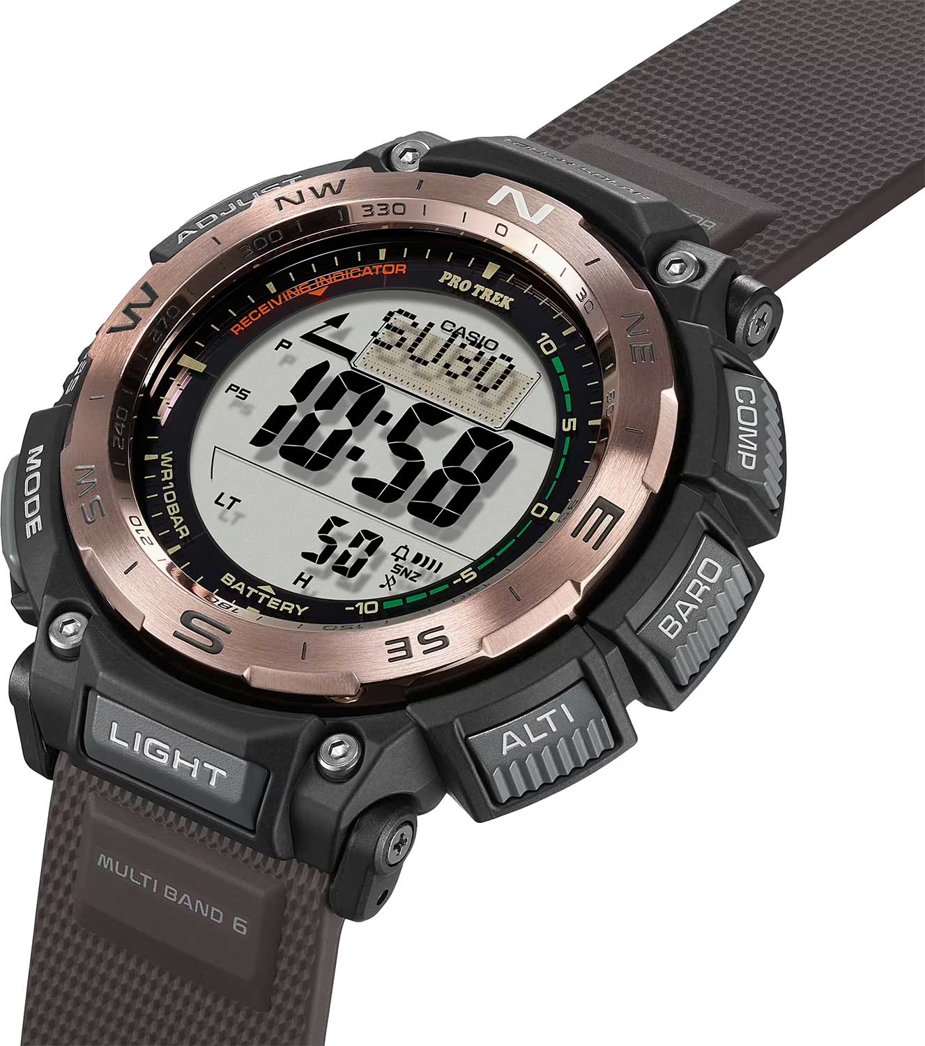 Японские наручные часы Casio Pro Trek PRW-3400Y-5 с хронографом