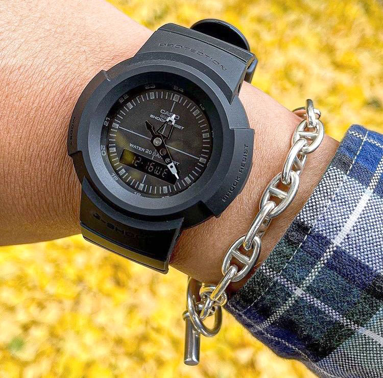 Японские наручные часы Casio G-SHOCK AW-500BB-1E с хронографом