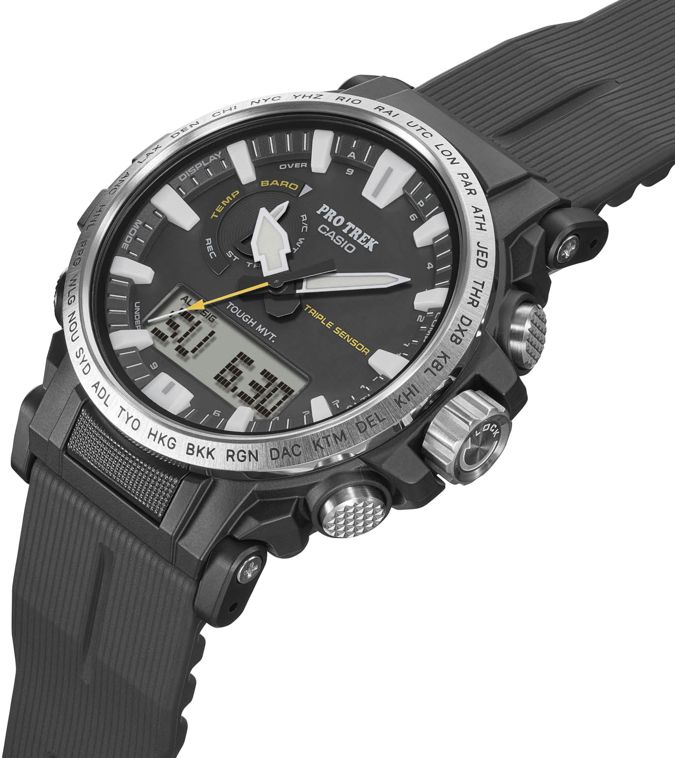 Японские наручные часы Casio Pro Trek PRW-61-1AER с хронографом