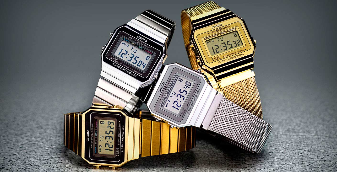 Японские наручные часы Casio Vintage A700WEG-9AEF с хронографом