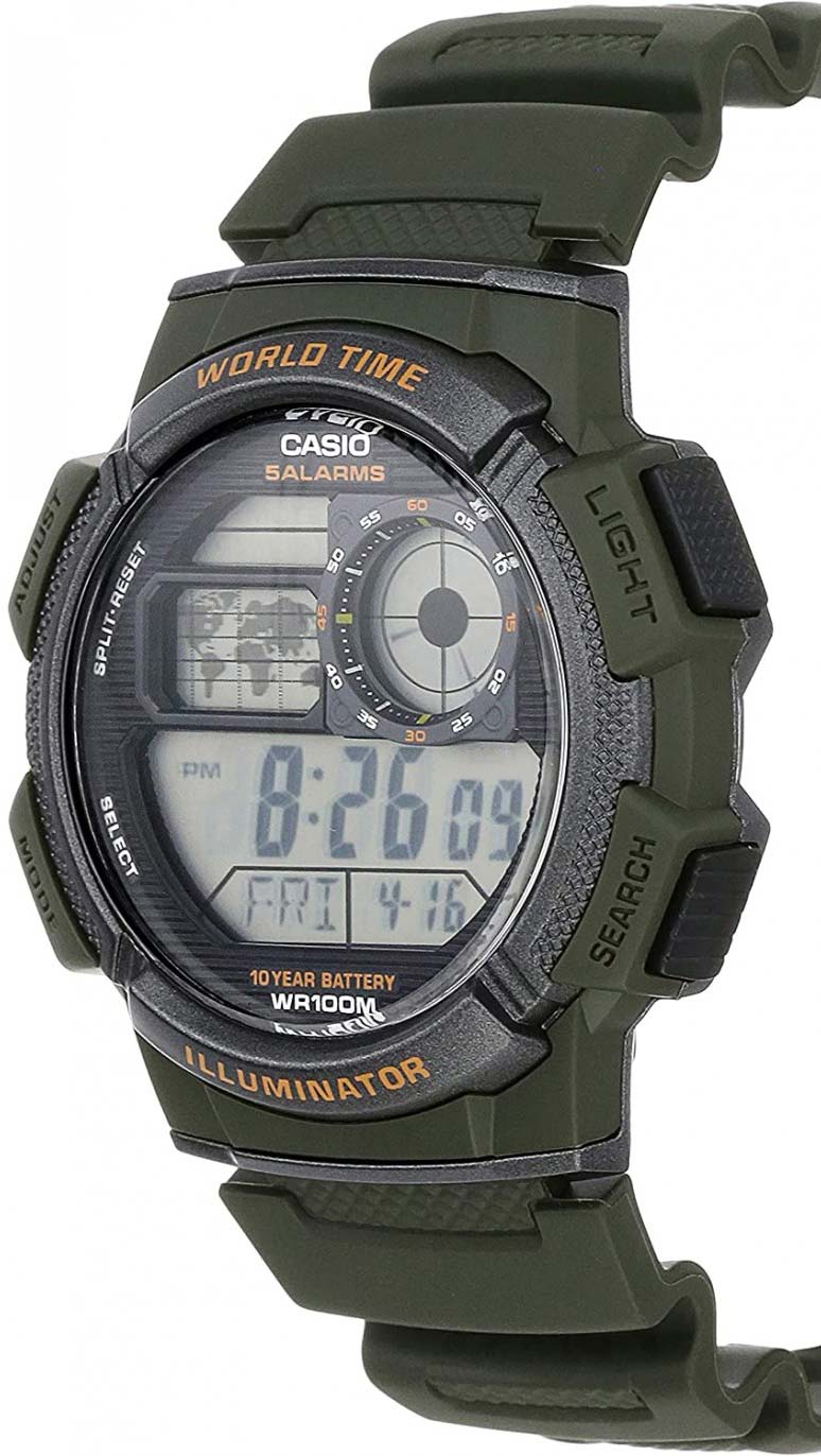 Японские наручные часы Casio Illuminator AE-1000W-3A с хронографом