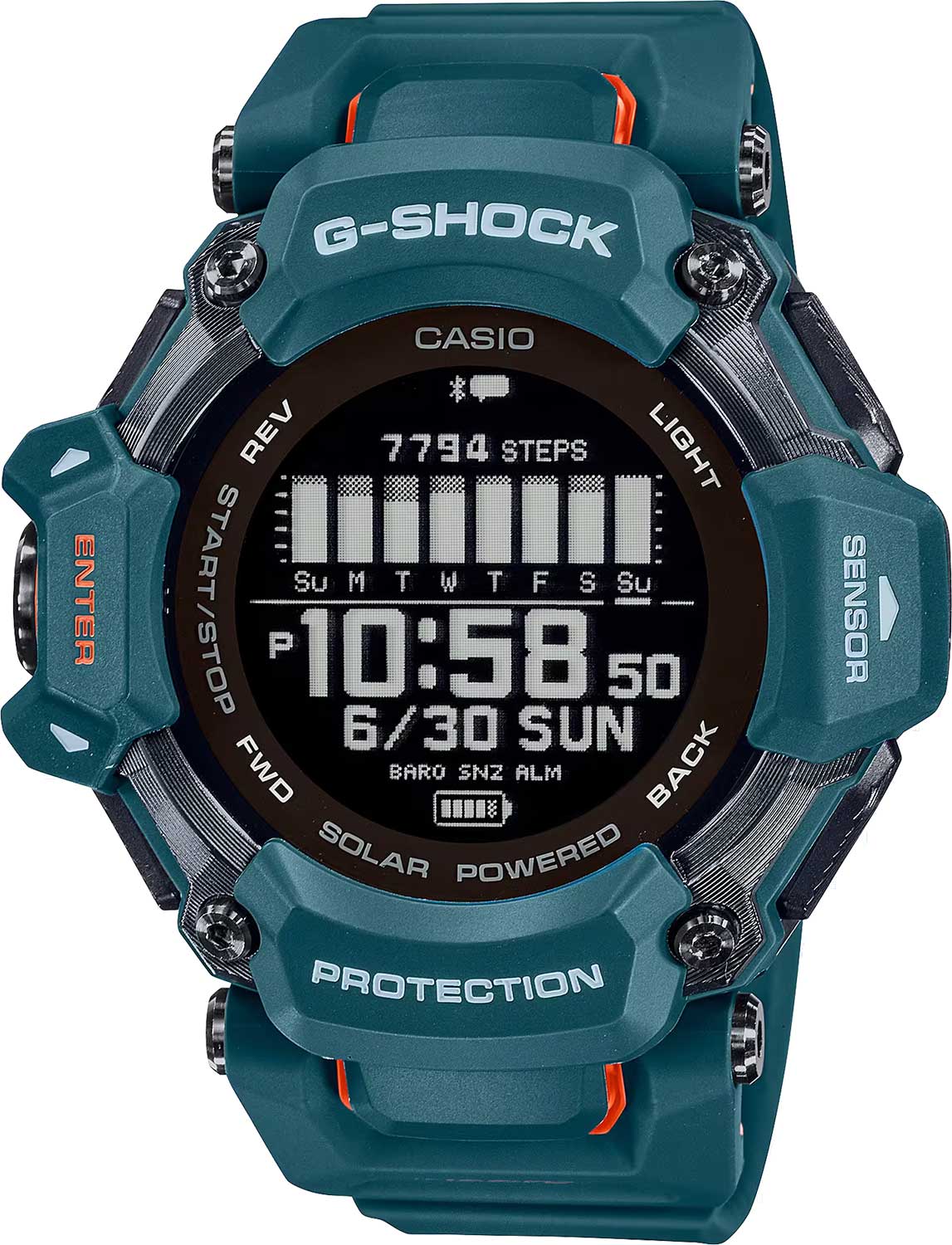 Японские умные часы Casio G-SHOCK GBD-H2000-2 с хронографом