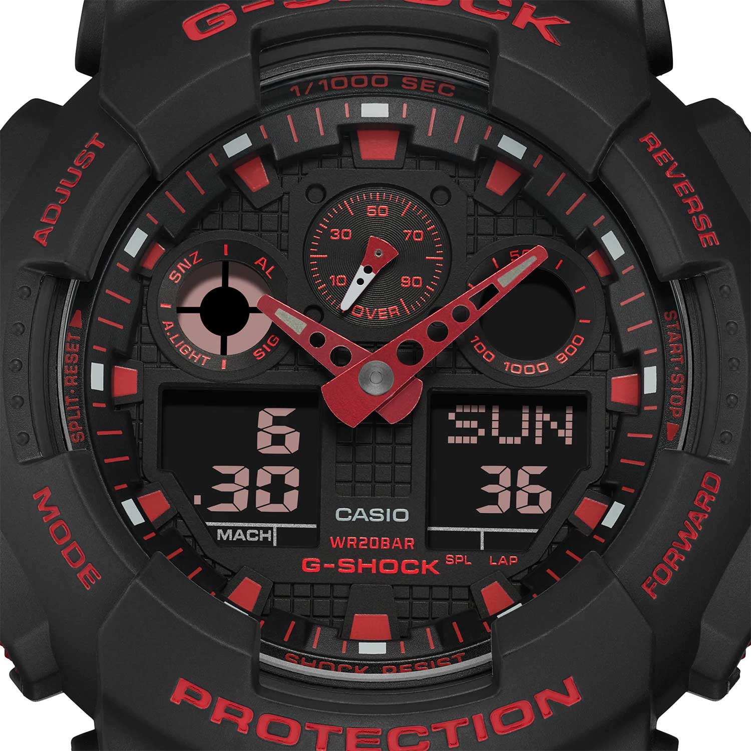 Японские наручные часы Casio G-SHOCK GA-100BNR-1A с хронографом