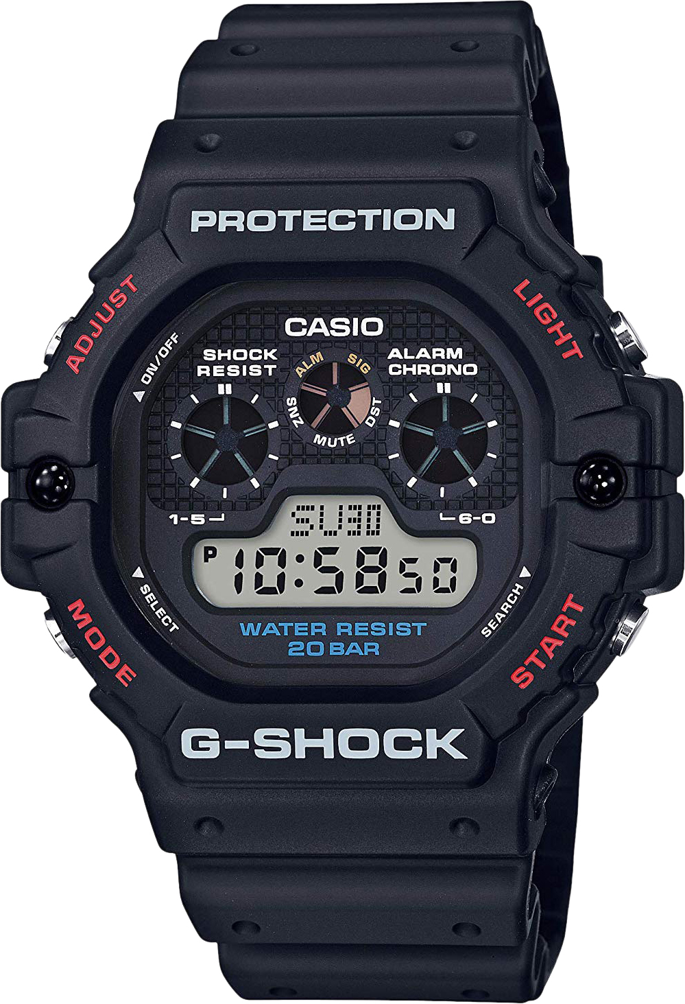 Японские наручные часы Casio G-SHOCK DW-5900-1E с хронографом