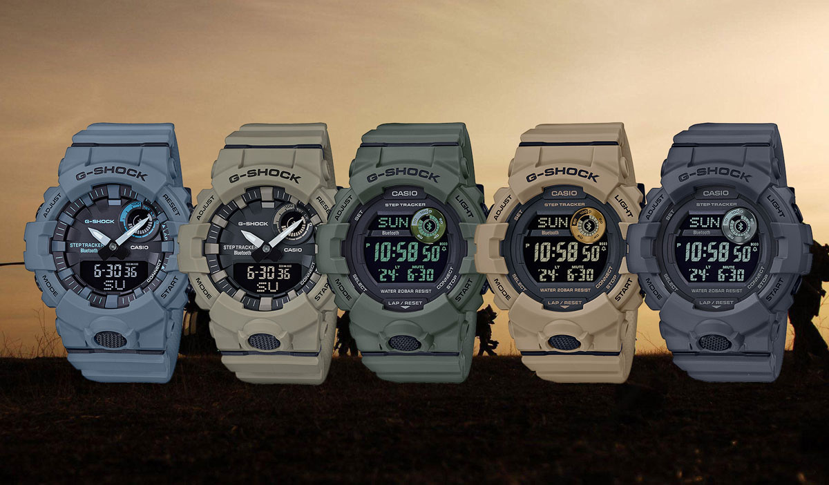 Японские спортивные наручные часы Casio G-SHOCK GBD-800UC-5ER с хронографом