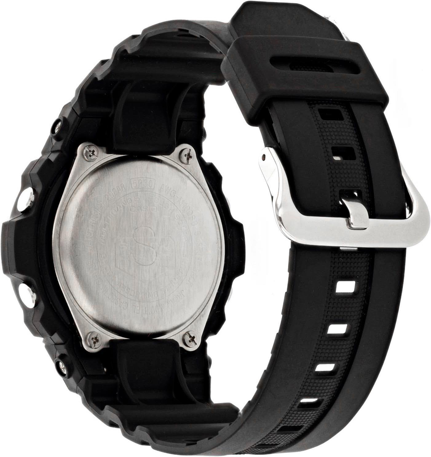 Японские наручные часы Casio G-SHOCK AWG-M100SB-2A с хронографом