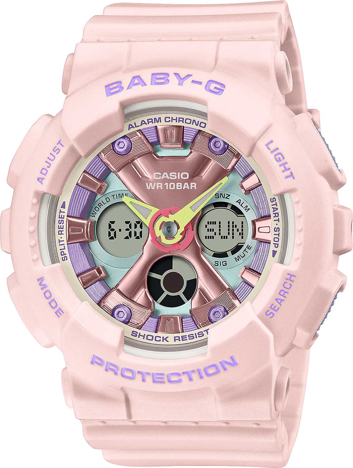 Японские наручные часы Casio Baby-G BA-130PM-4A с хронографом