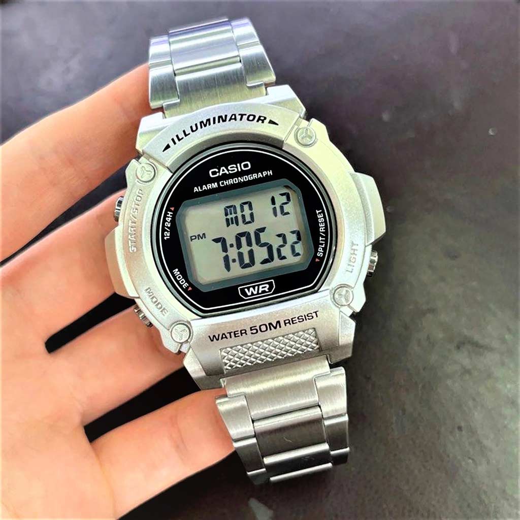 Японские наручные часы Casio Collection W-219HD-1A с хронографом