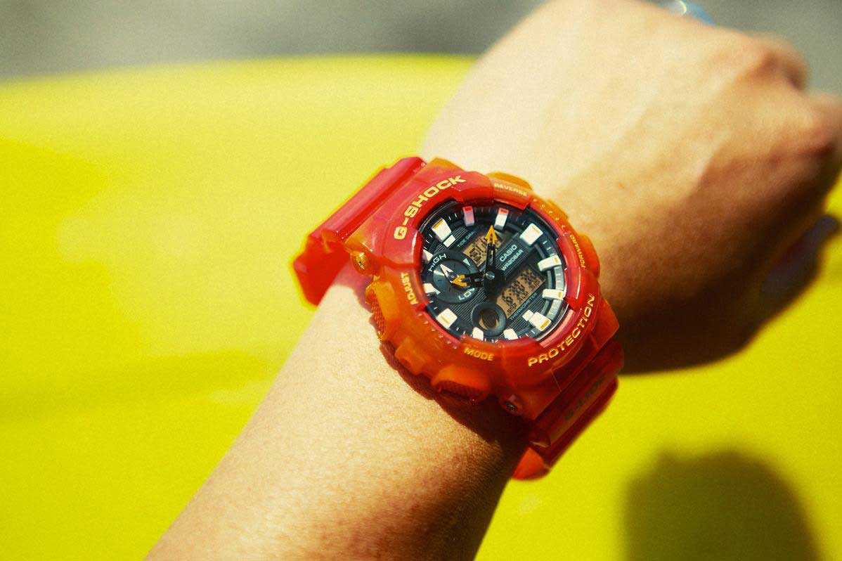 Японские наручные часы Casio G-SHOCK GAX-100MSA-4A с хронографом