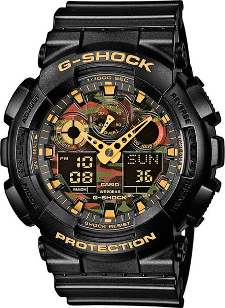 Японские наручные часы Casio G-SHOCK GA-100CF-1A9 с хронографом