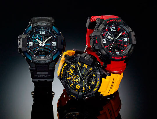 Японские наручные часы Casio G-SHOCK GA-1000-4B с хронографом