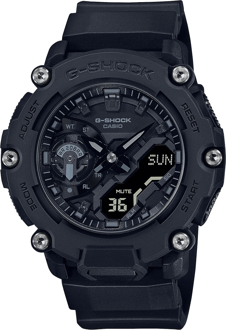 Японские наручные часы Casio G-SHOCK GA-2200BB-1AER с хронографом