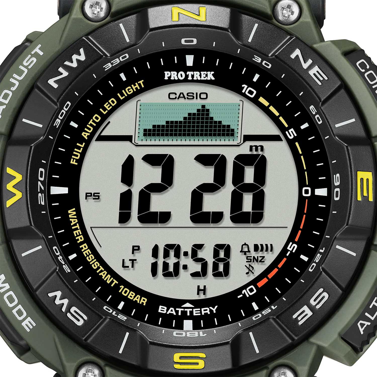 Японские наручные часы Casio Pro Trek PRG-340-3E с хронографом
