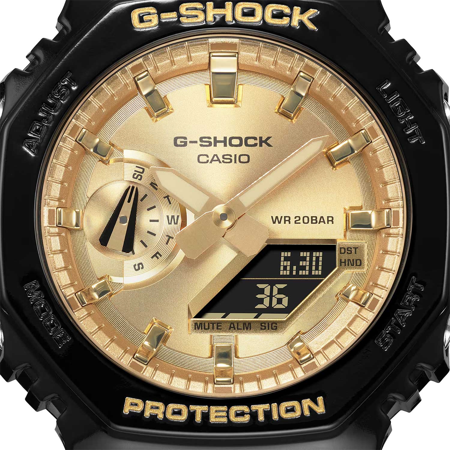 Японские наручные часы Casio G-SHOCK GA-2100GB-1A с хронографом