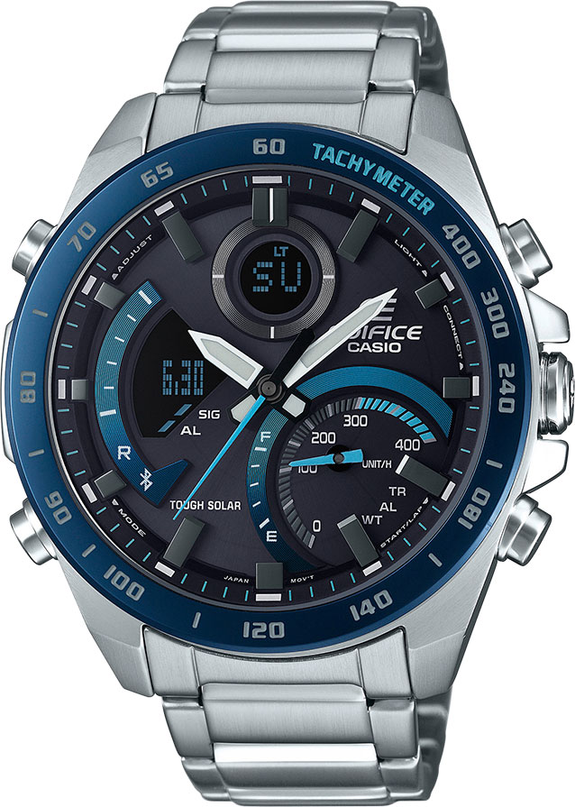 Японские наручные часы Casio Edifice ECB-900DB-1BER с хронографом