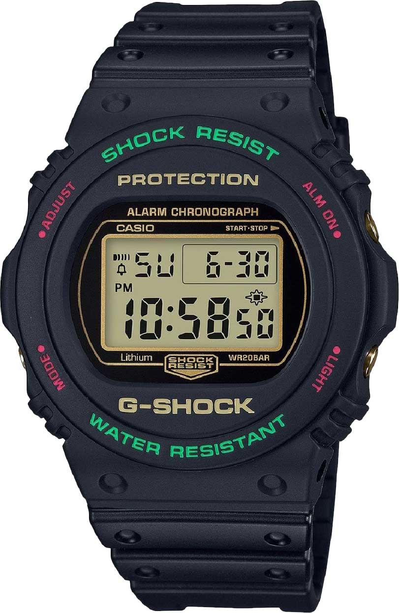 Японские наручные часы Casio G-SHOCK DW-5700TH-1 с хронографом