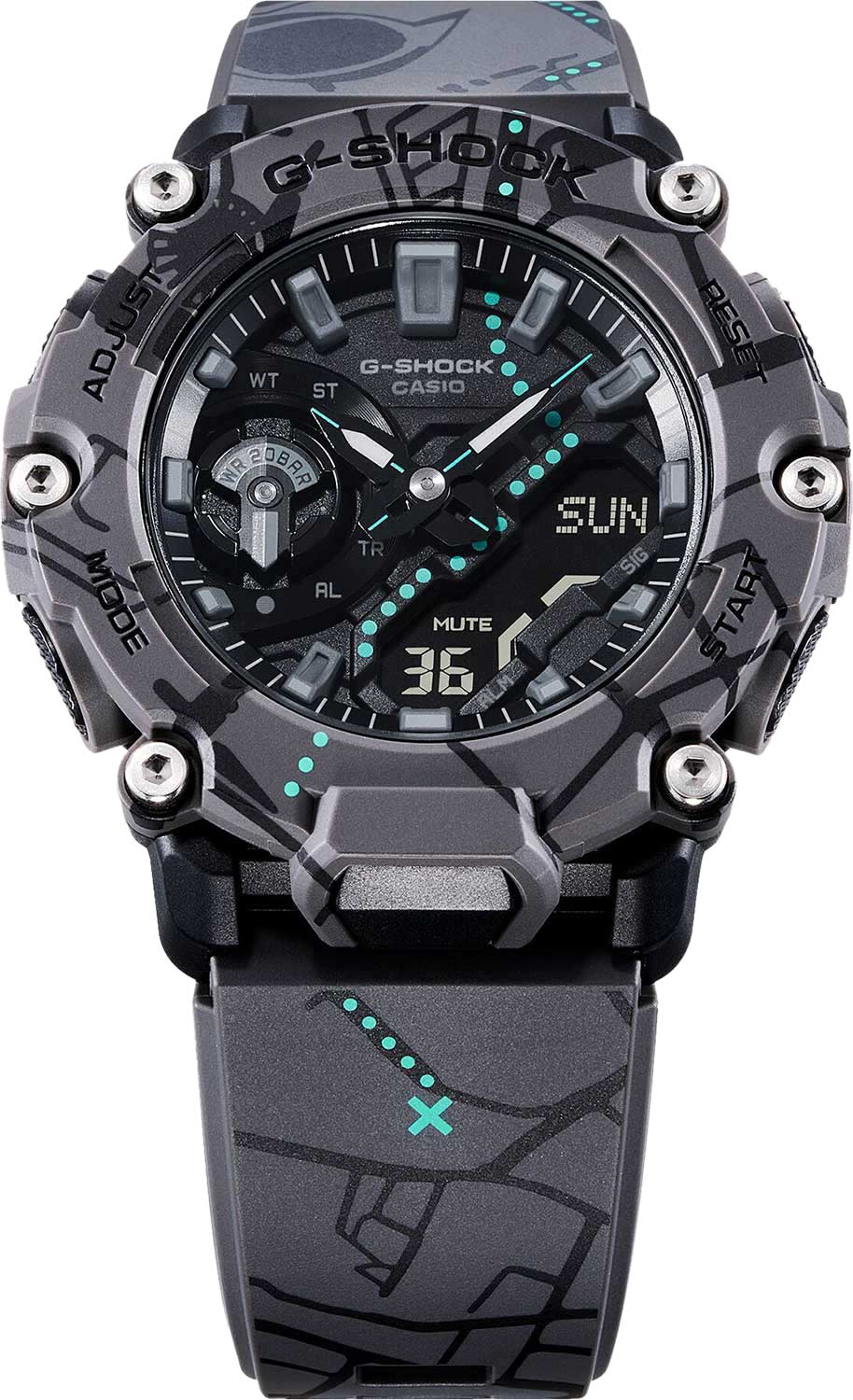 Японские наручные часы Casio G-SHOCK GA-2200SBY-8A с хронографом