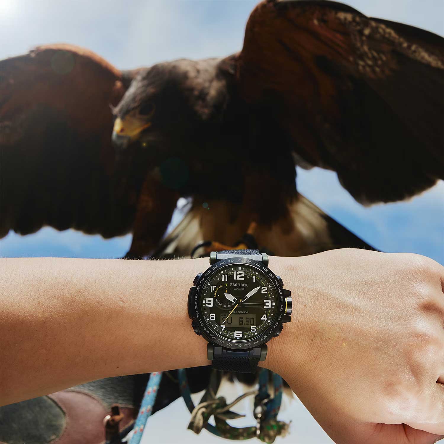 Японские наручные часы Casio Pro Trek PRG-601YB-3 с хронографом