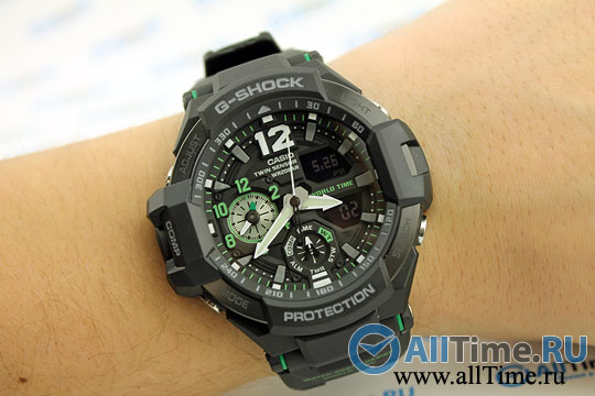 Японские наручные часы Casio G-SHOCK GA-1100-1A3 с хронографом