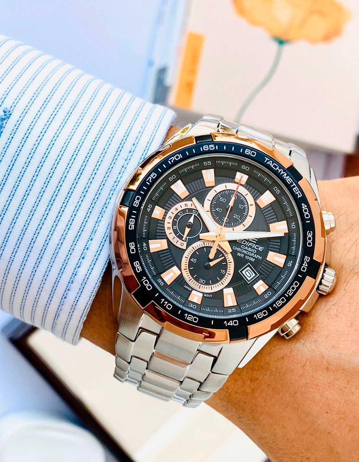 Японские наручные часы Casio Edifice EF-539D-1A5 с хронографом