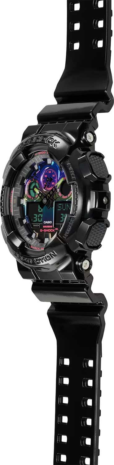 Японские наручные часы Casio G-SHOCK GA-100RGB-1A с хронографом