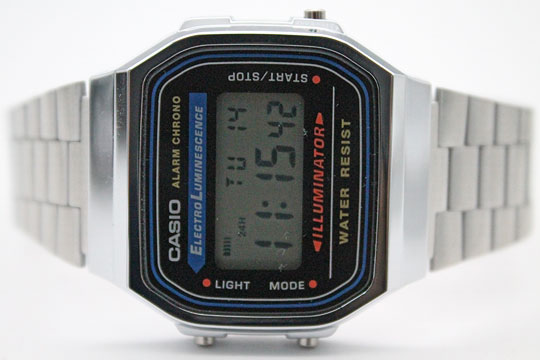 Японские наручные часы Casio Vintage A-168WA-1 с хронографом