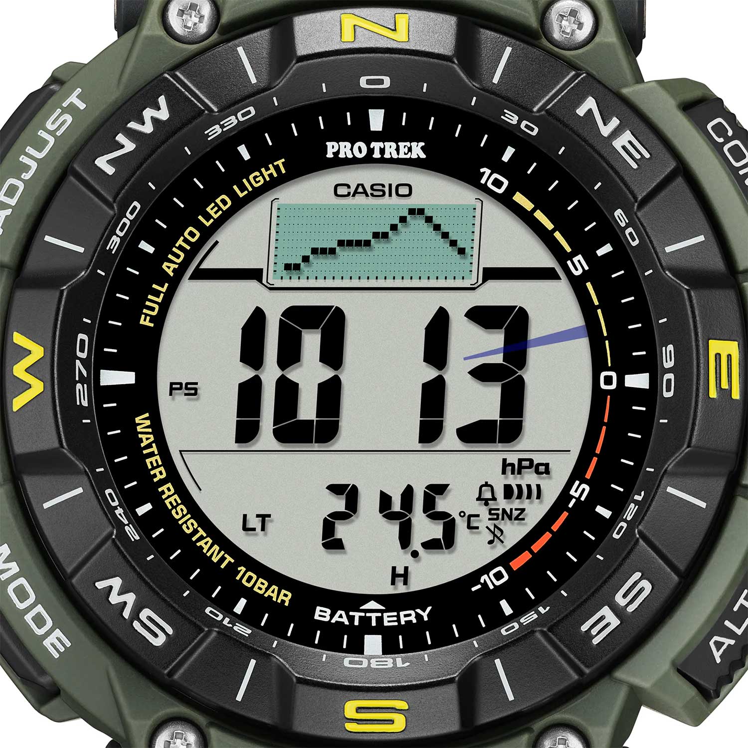 Японские наручные часы Casio Pro Trek PRG-340-3E с хронографом