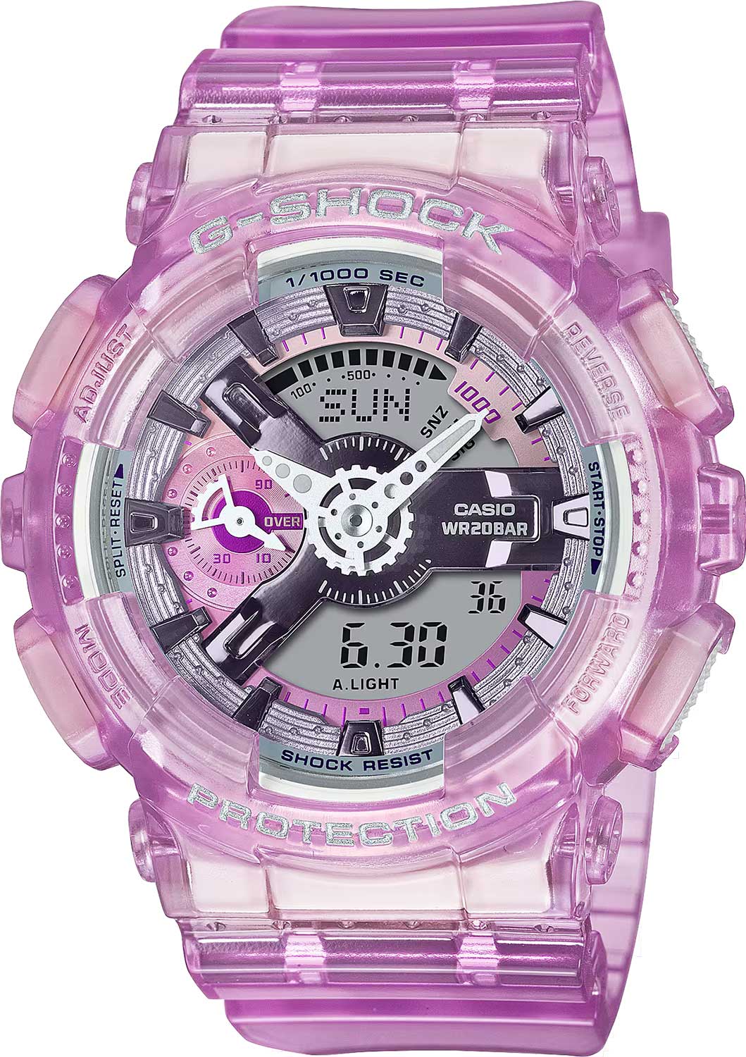 Японские наручные часы Casio G-SHOCK GMA-S110VW-4A с хронографом