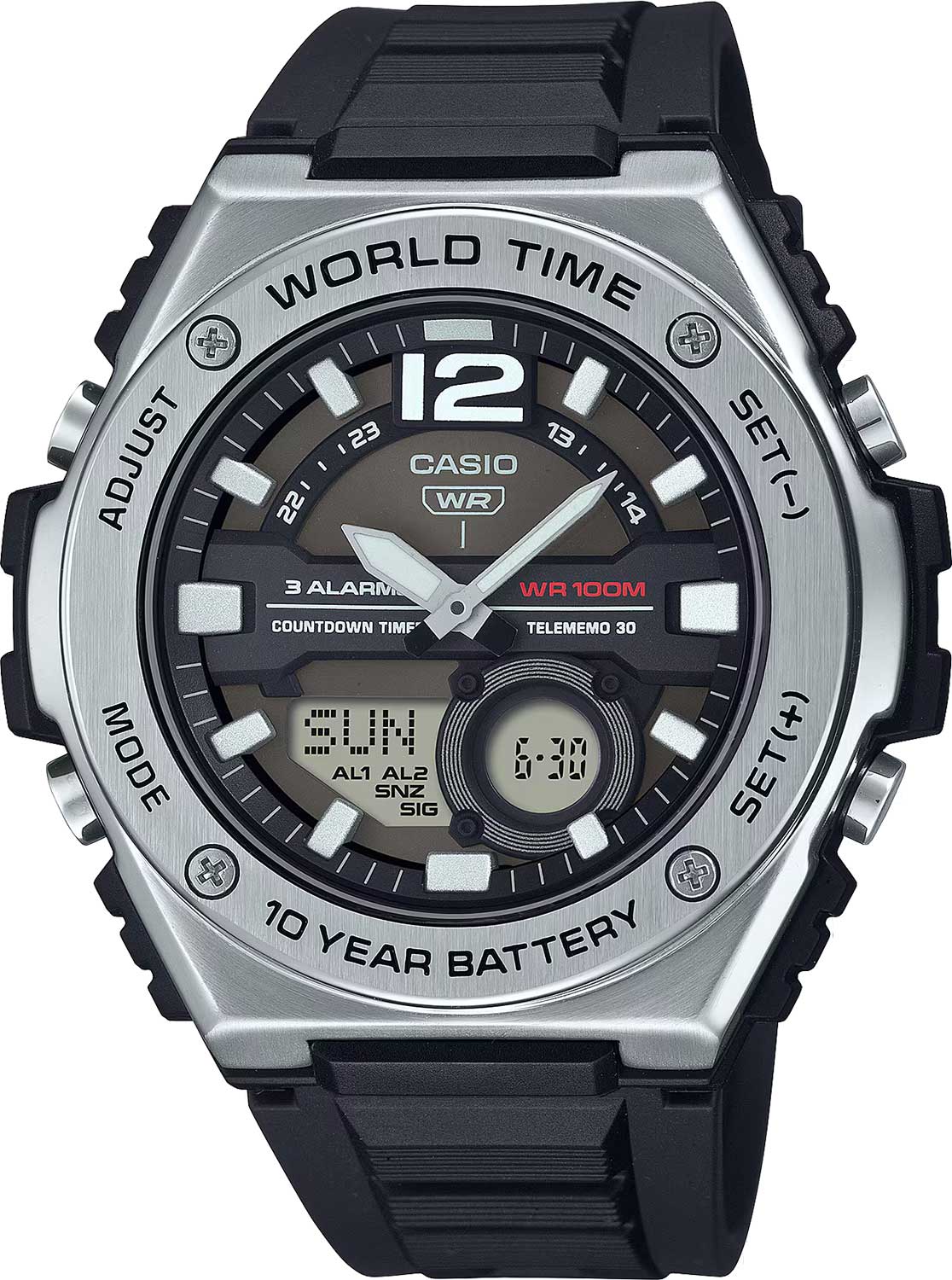 Японские наручные часы Casio Collection MWQ-100-1A с хронографом