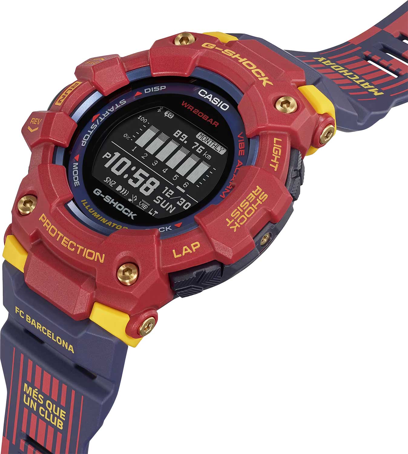 Японские спортивные наручные часы Casio G-SHOCK GBD-100BAR-4E с хронографом
