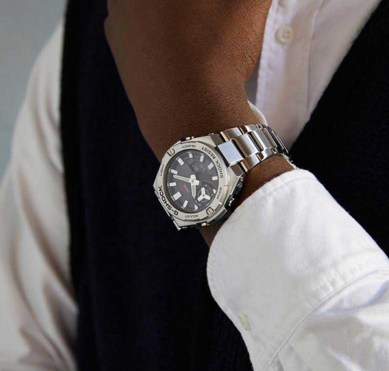 Японские наручные часы Casio G-SHOCK GST-B500D-1AER с хронографом