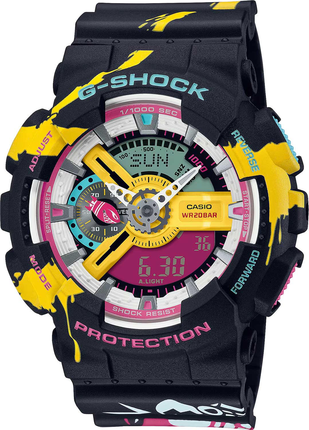 Японские наручные часы Casio G-SHOCK GA-110LL-1A с хронографом