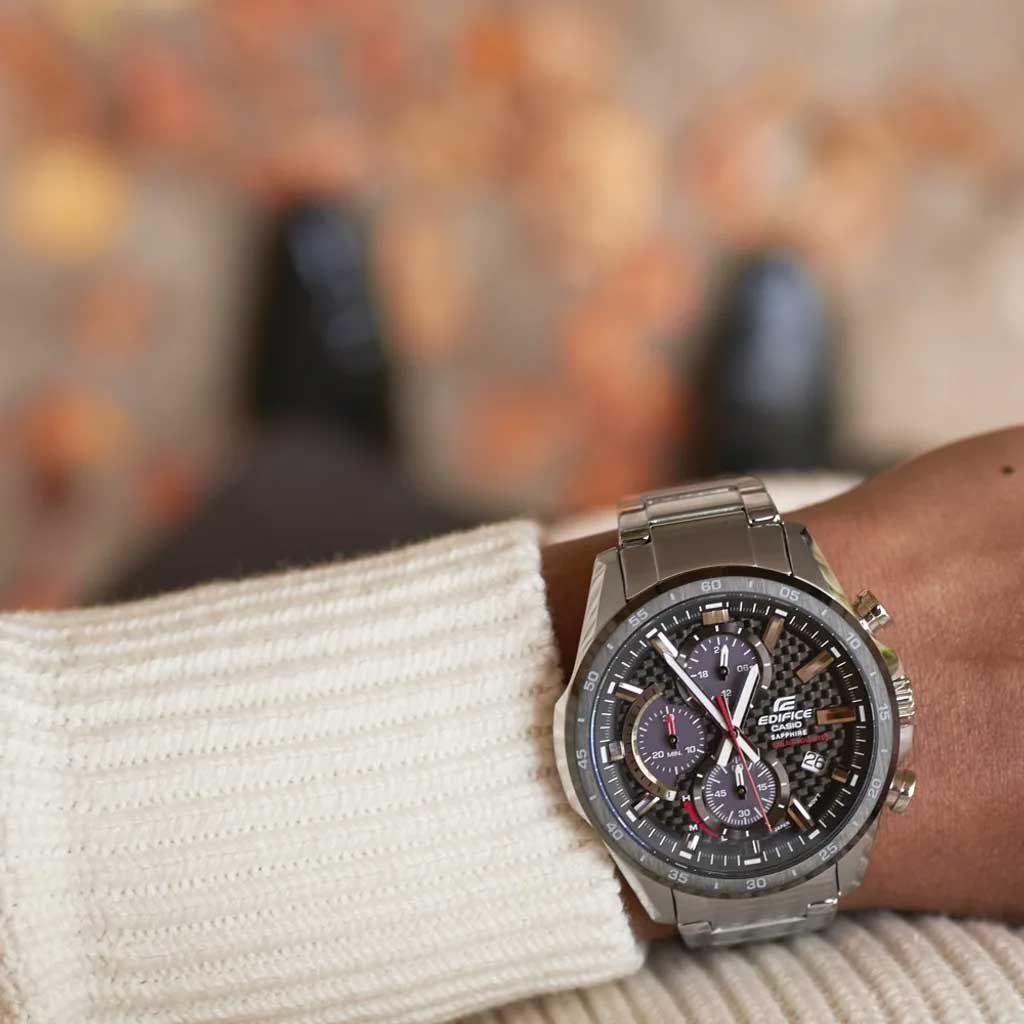 Японские наручные часы Casio Edifice EFS-S540DB-1A с хронографом