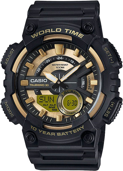 Японские наручные часы Casio Collection AEQ-110BW-9A с хронографом