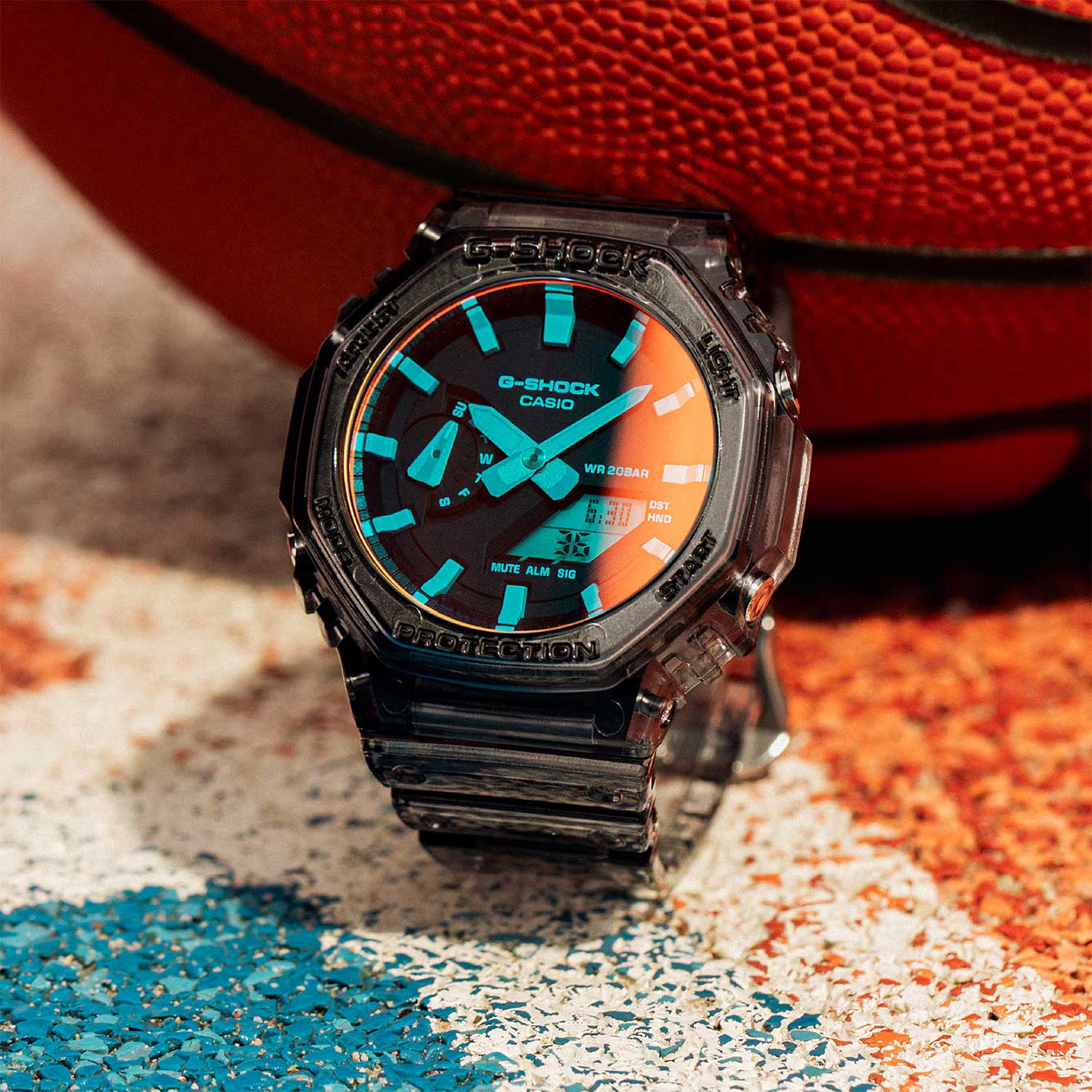 Японские наручные часы Casio G-SHOCK GA-2100TLS-8A с хронографом