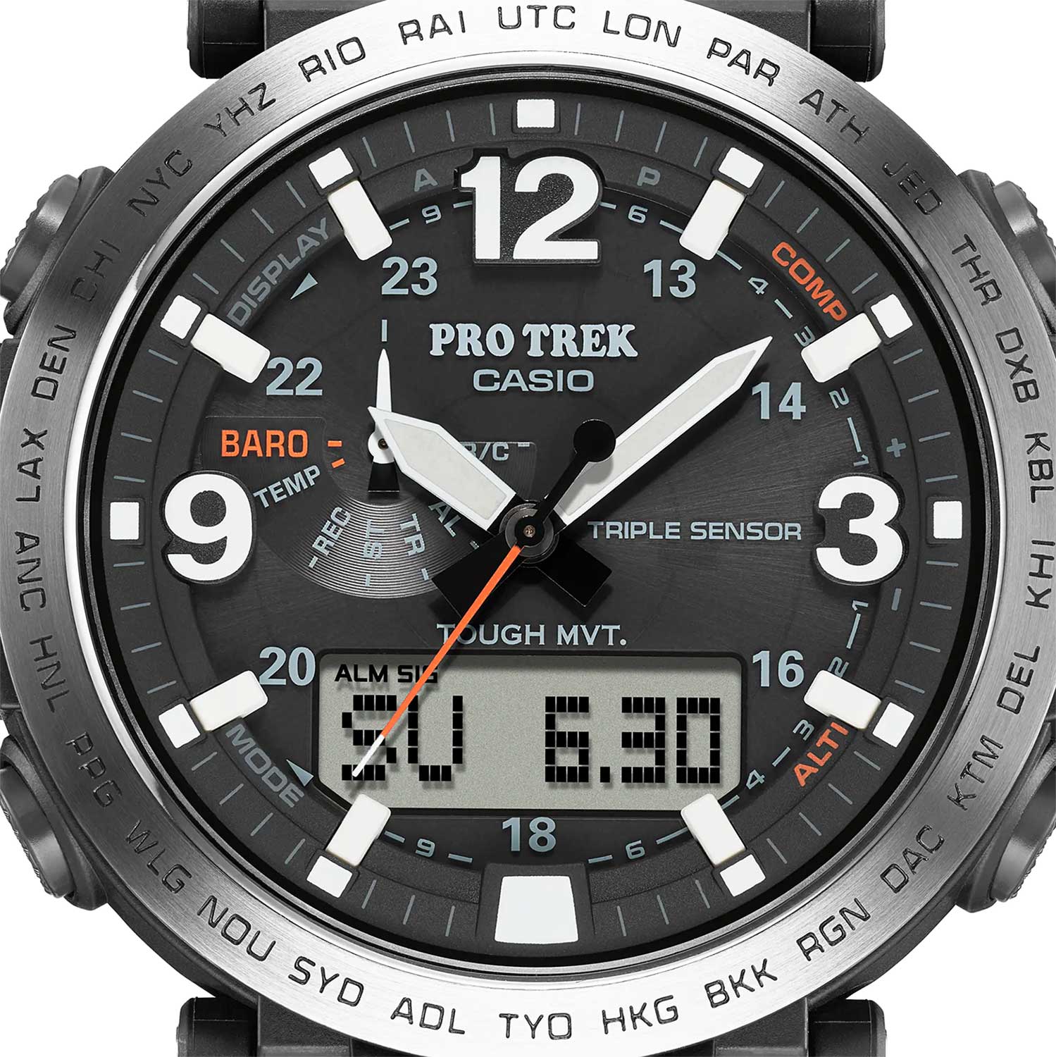 Японские наручные часы Casio Pro Trek PRW-6611Y-1ER с хронографом