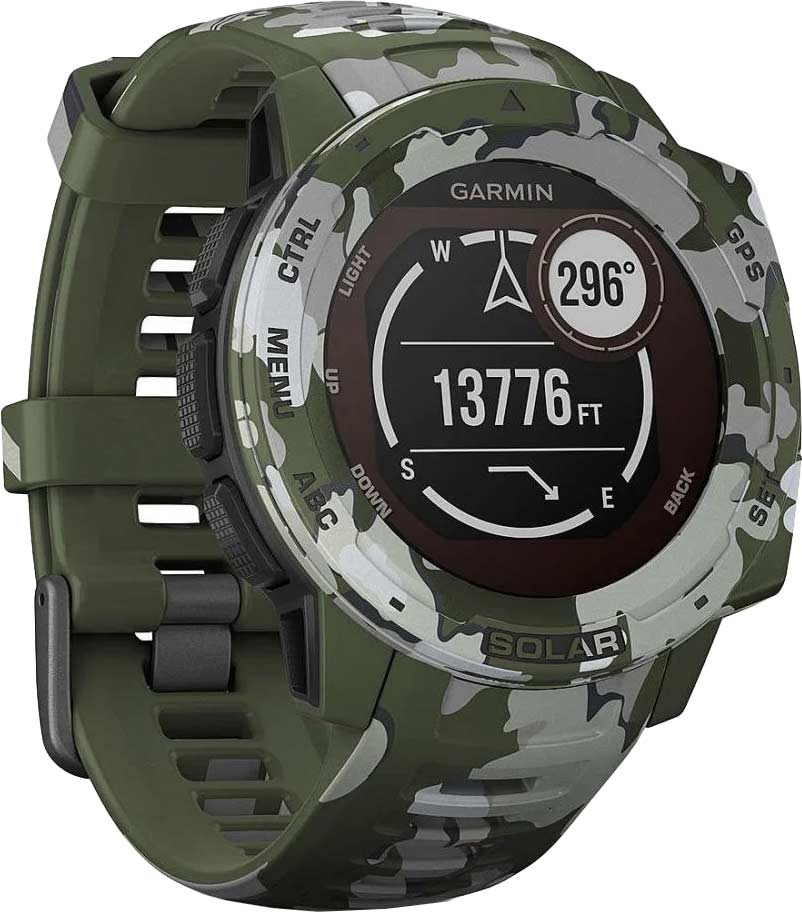 Умные часы Garmin Instinct Solar Camo Edition Lichen Camo GPS 010-02293-06