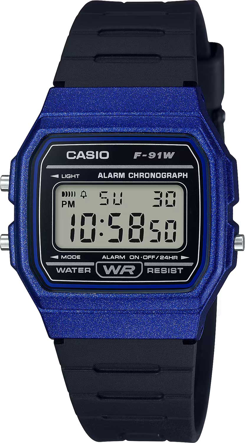 Японские наручные часы Casio Illuminator F-91WM-2A с хронографом