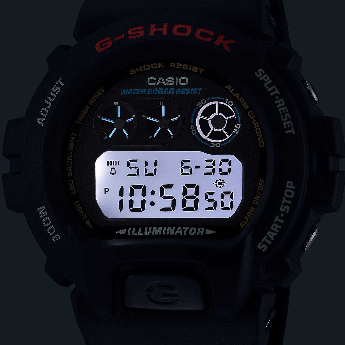 Японские наручные часы Casio G-SHOCK DW-6900U-1 с хронографом