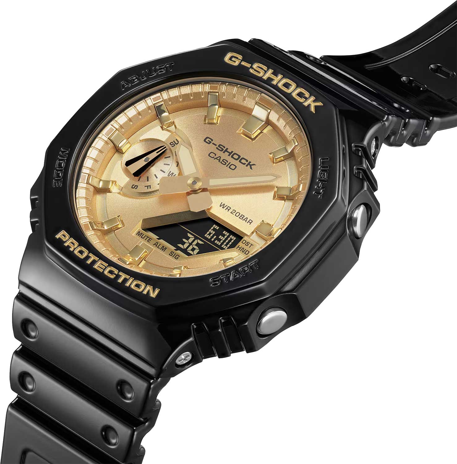 Японские наручные часы Casio G-SHOCK GA-2100GB-1A с хронографом